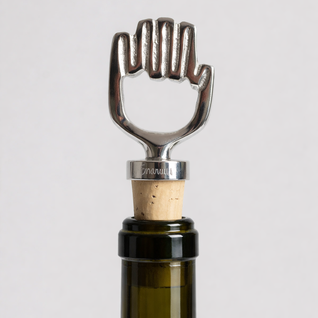 Bottle Cork - Metal Hamsa