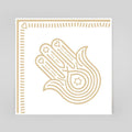Serviettes - Hamsa Silver Gold