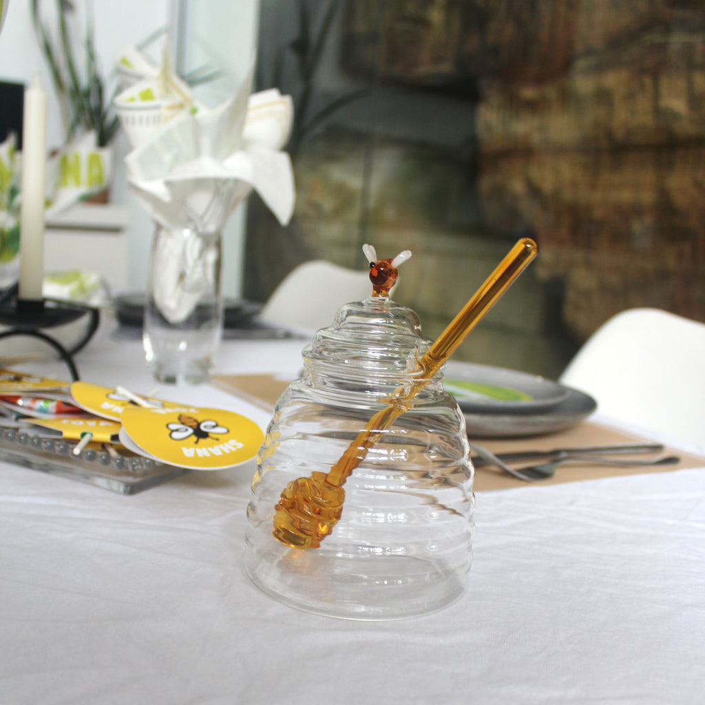 Hive honey pot glass 