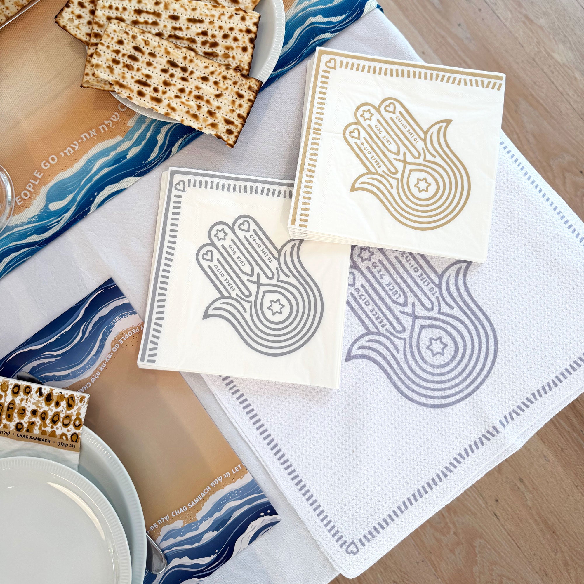 Hamsa Gift Pack Tea Towel + Serviettes