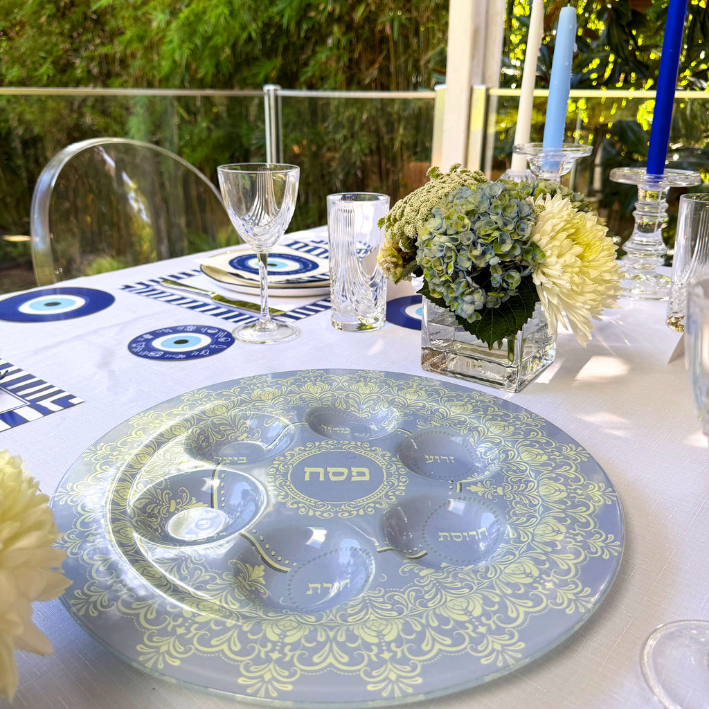 Seder Plate - Powder Blue