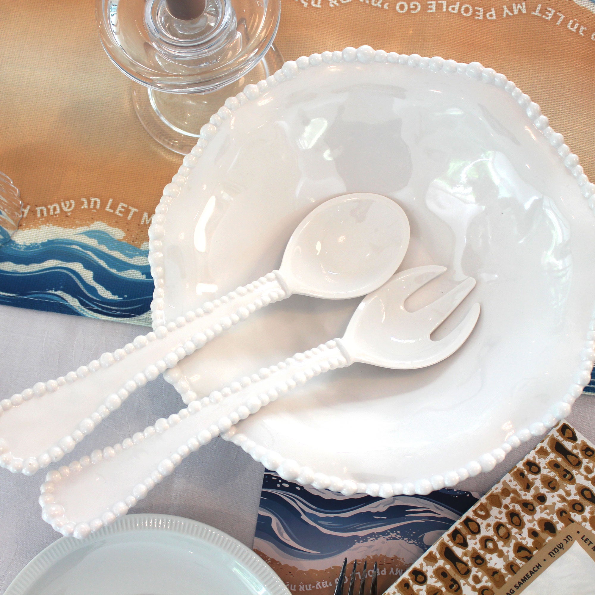 Melamine Pearl Salad Servers