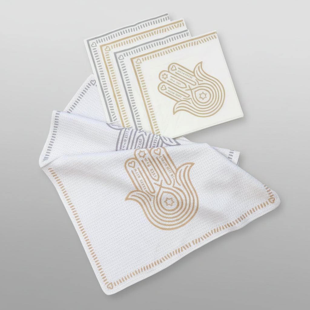 Hamsa Gift Pack Tea Towel + Serviettes