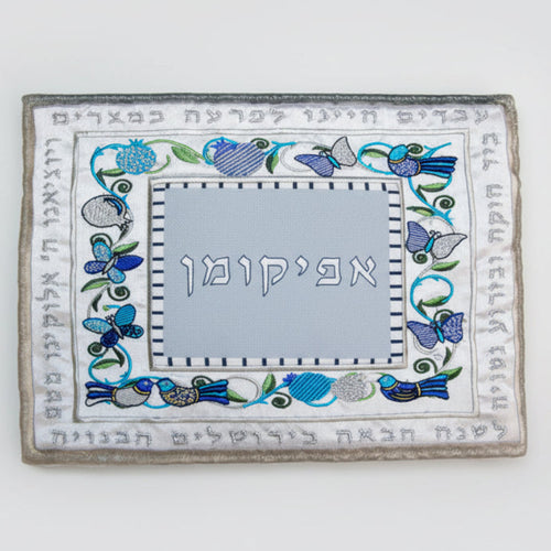 Afikomen Bag – blues, silver & white - Print35
