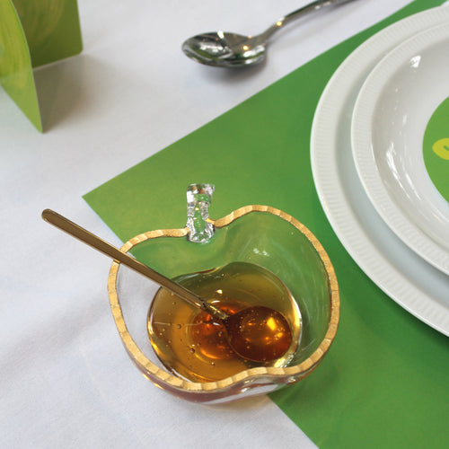 Apple Honey Bowl with Spoon