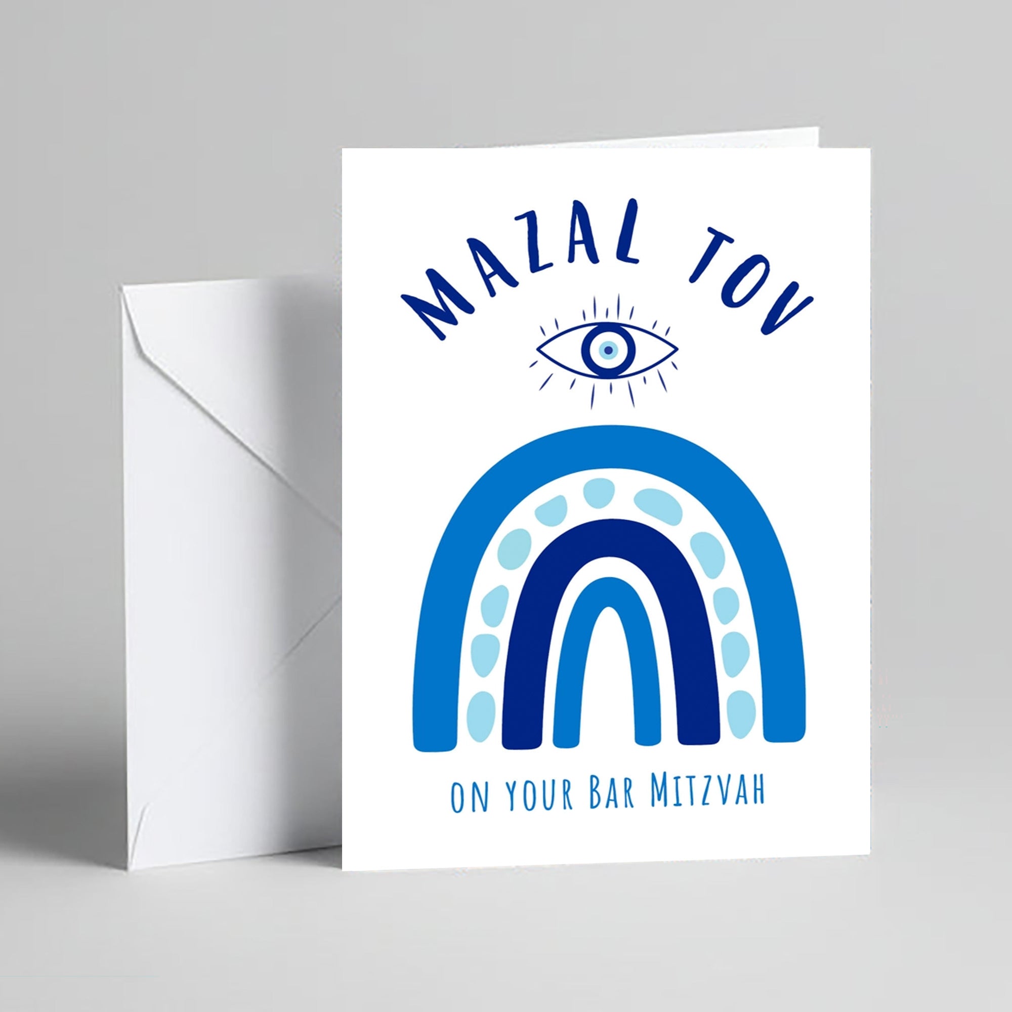 Bar Mitzvah Blue Rainbow