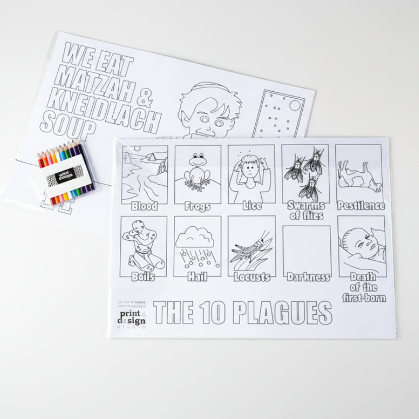 Passover Paper Colouring in Place Mats - Print35