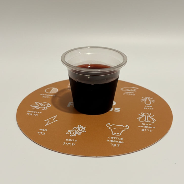 Pesach Wine Dippers (brown/white) - Print35