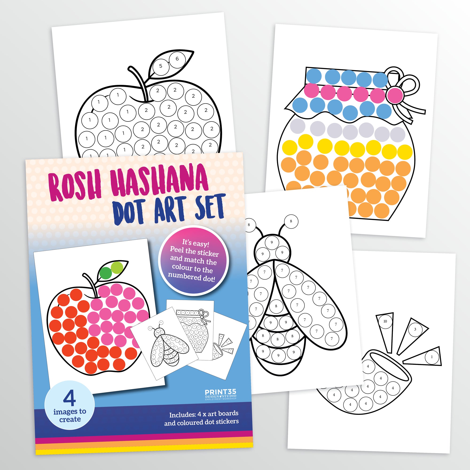 Dot Art - Rosh Hashana