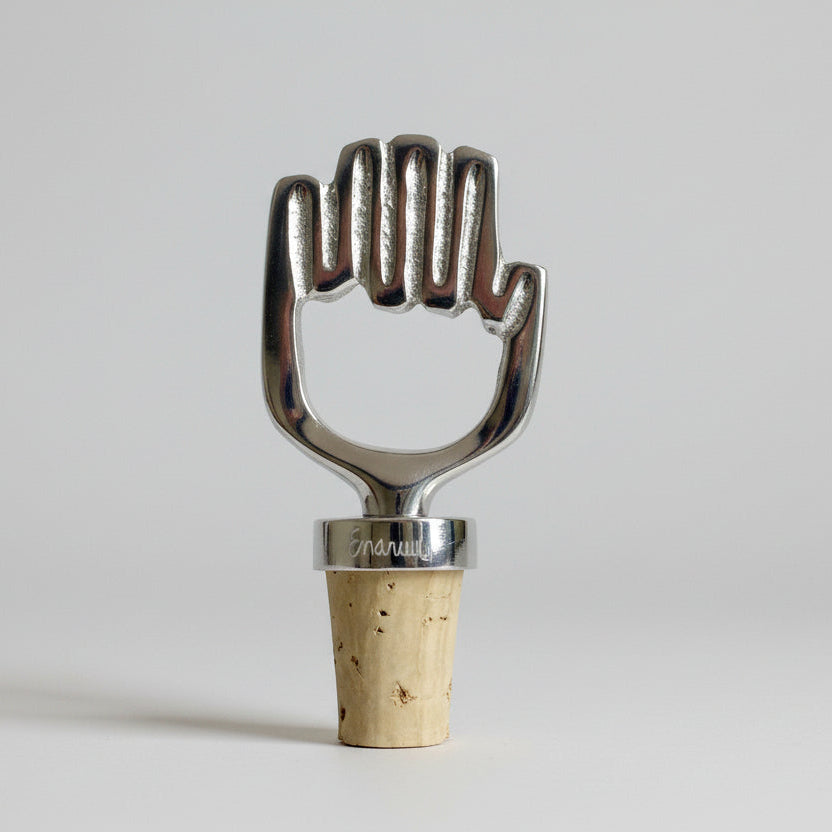 Bottle Cork - Metal Hamsa
