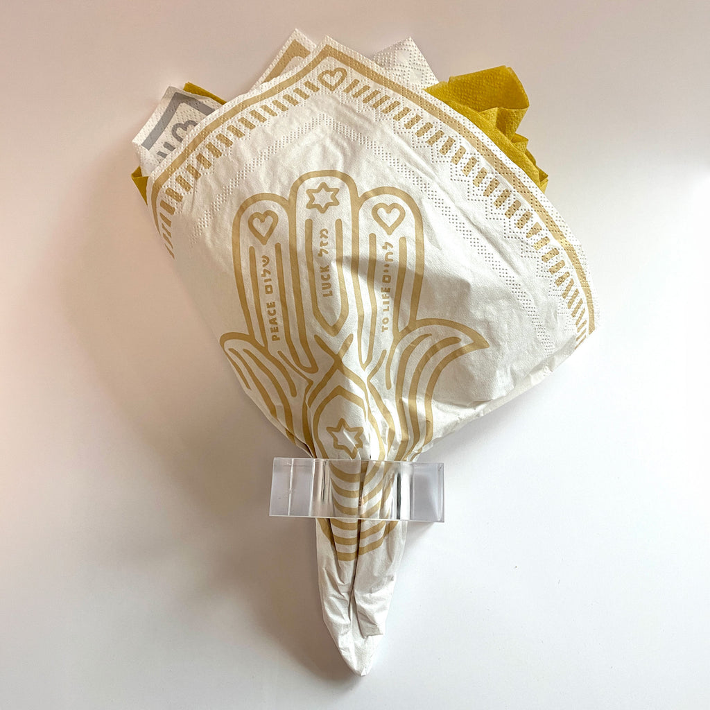 Serviettes - Hamsa Silver Gold