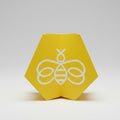 Pack of 6 honeycomb-shaped 3D bee decorations for Rosh Hashanah
