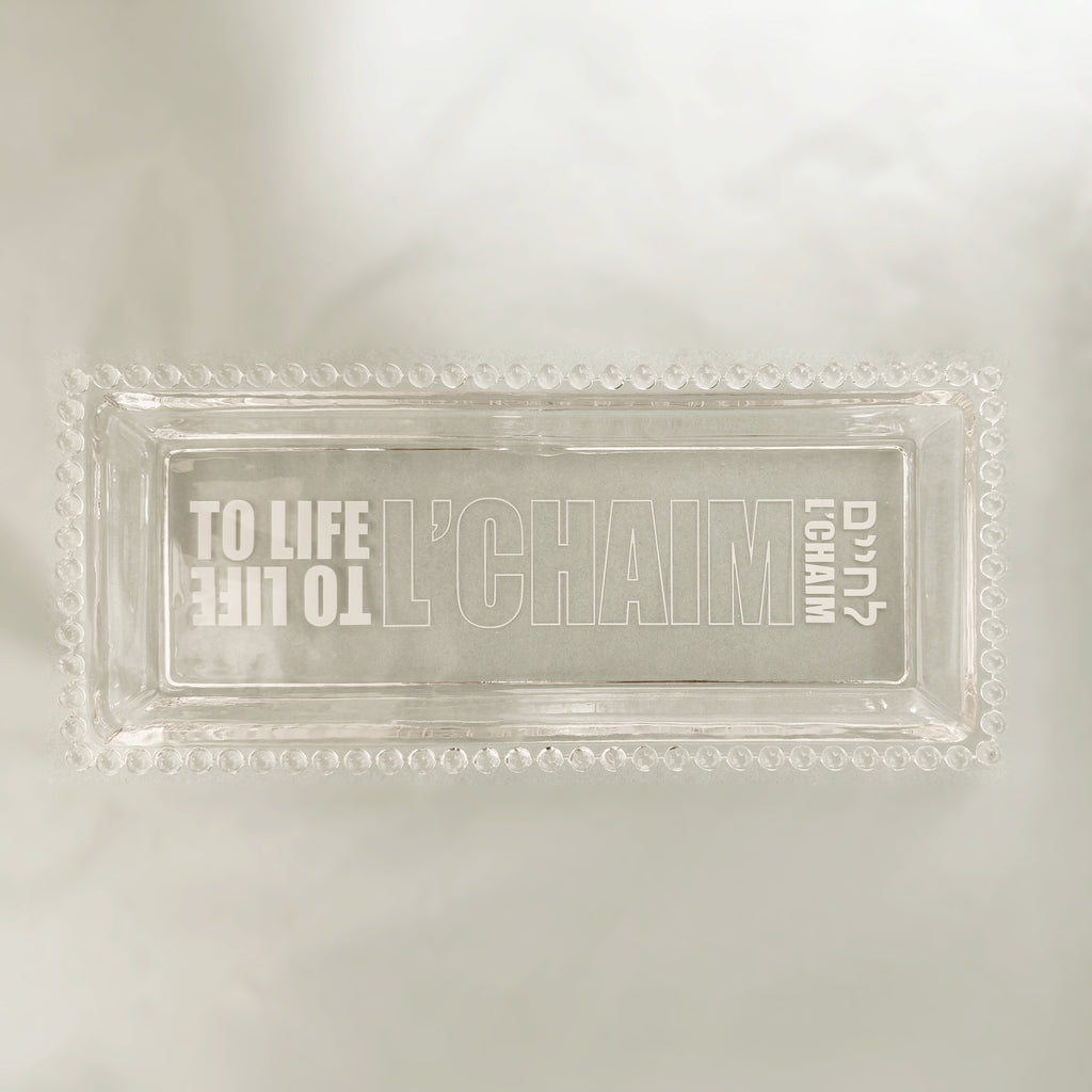 rectangle glass dish engraved 