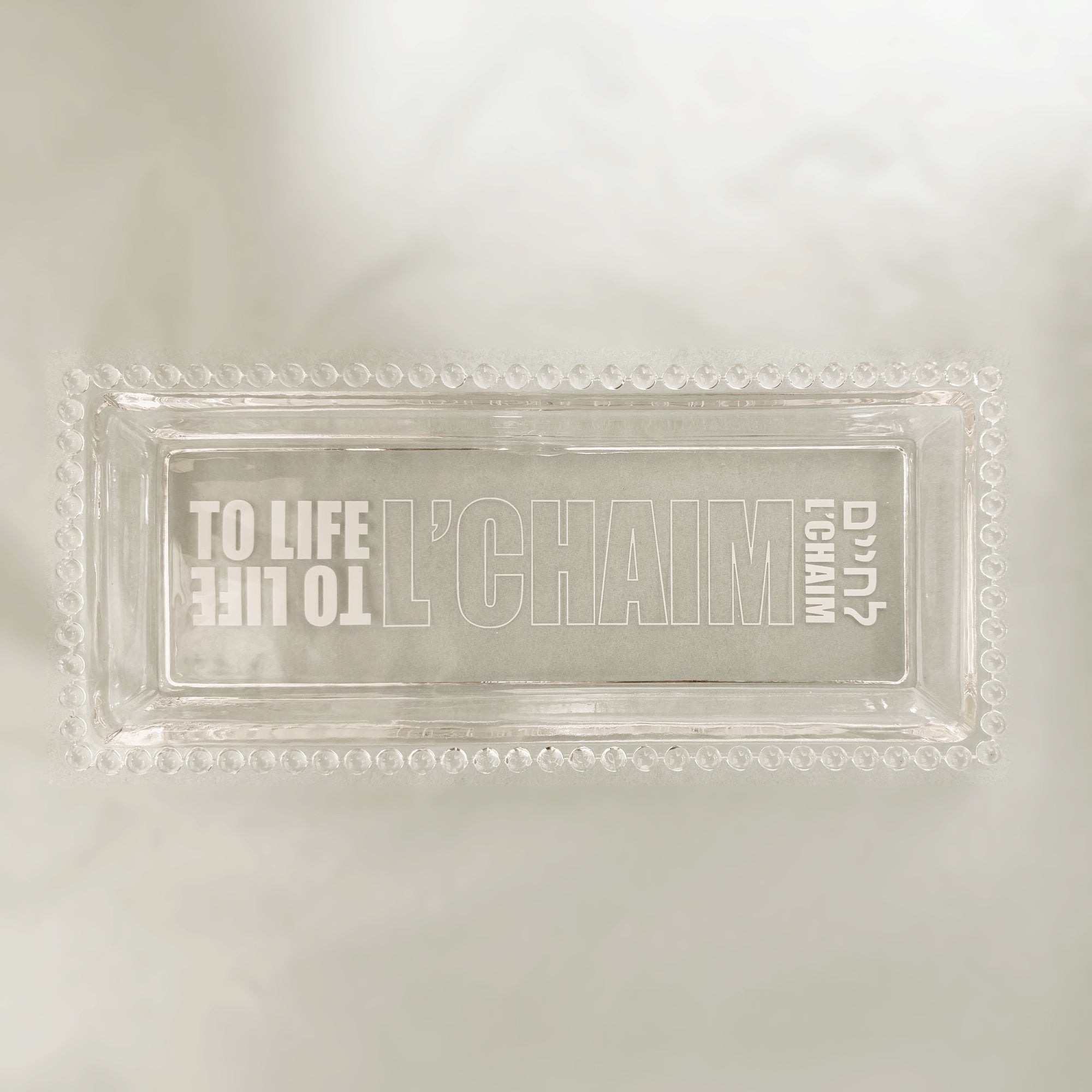 rectangle glass dish engraved 
