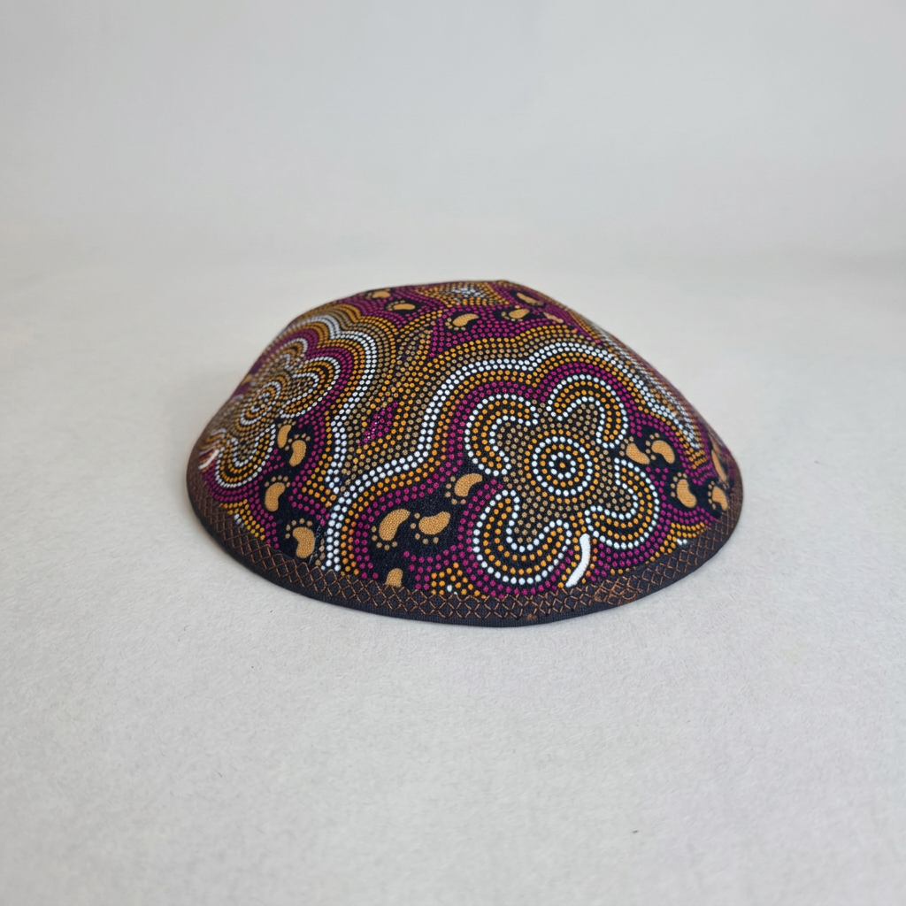 Orange footprint aboriginal design 