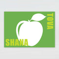 Set of 10 green apple placemats for a Rosh Hashanah table