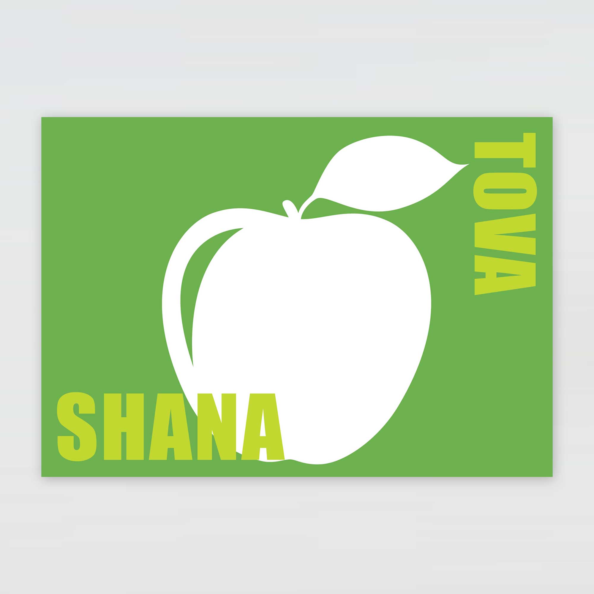 Set of 10 green apple placemats for a Rosh Hashanah table