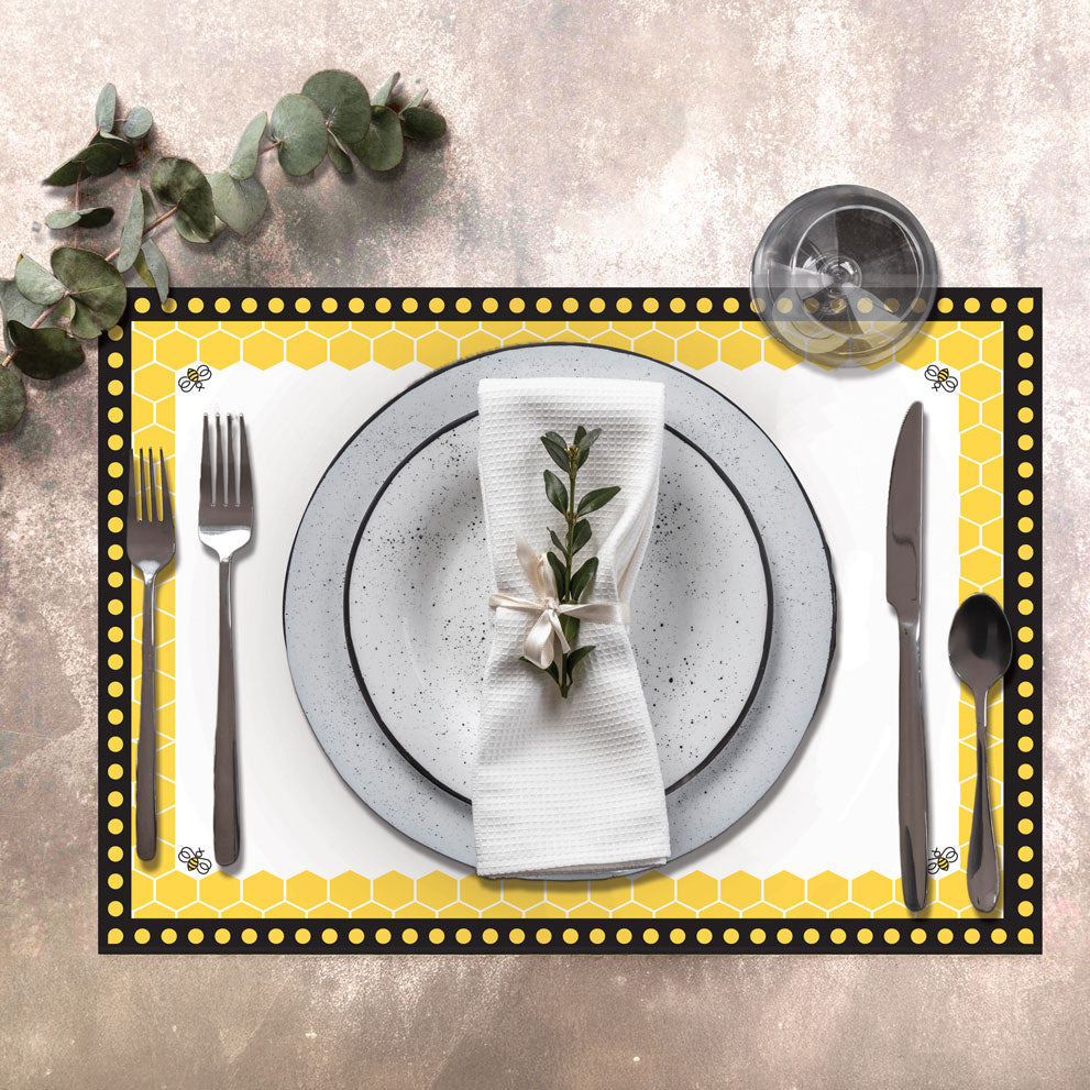 Paper Placemats - Bold Bees - Print35