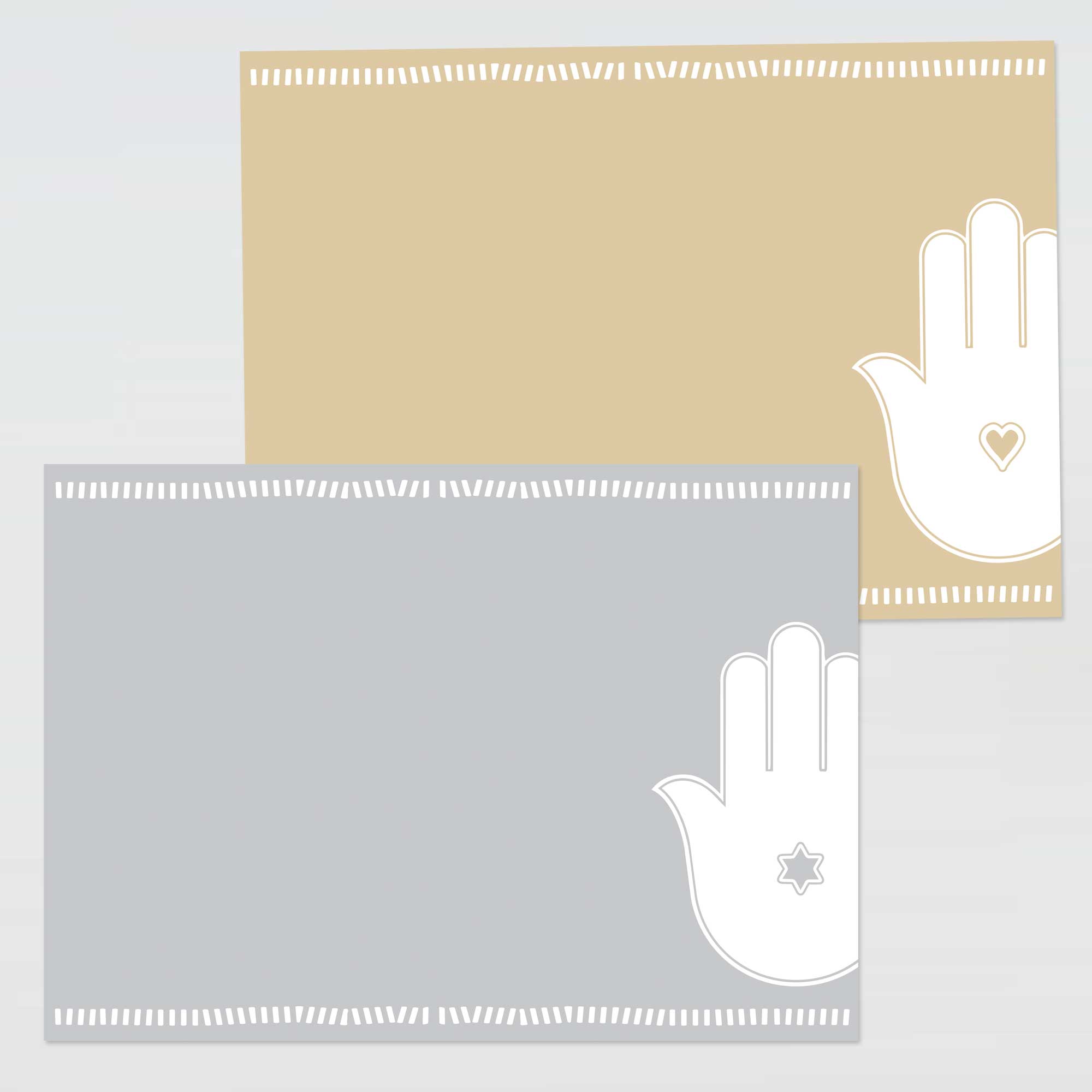 Set of 10 Hamsa design placemats for a Rosh Hashanah table
