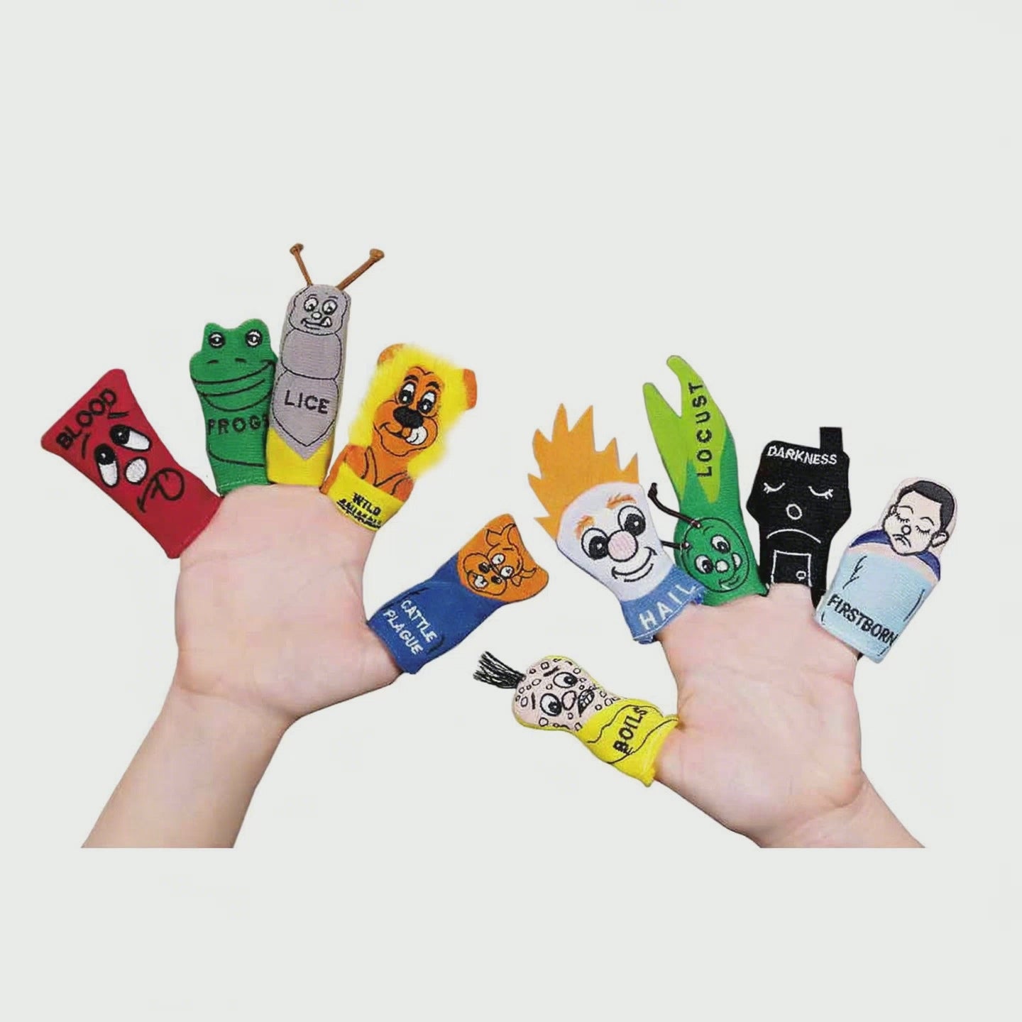 Ten Plagues Soft Finger Puppets