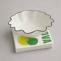 Scalloped Ceramic Bowl + Serviettes
