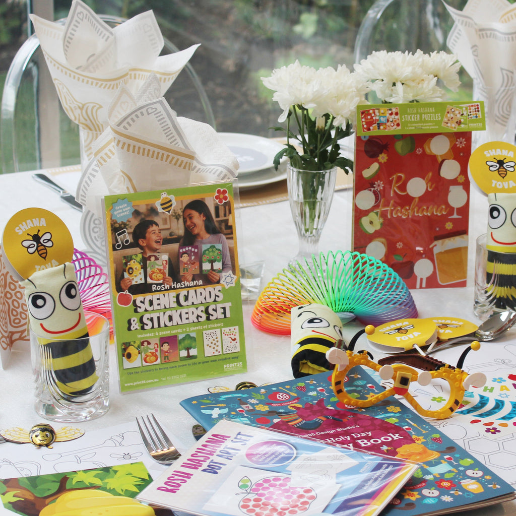 Rosh Hashanah Scene Stickers Kids Activity Set