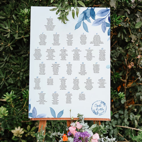 A1 Seating Chart on Foam Core