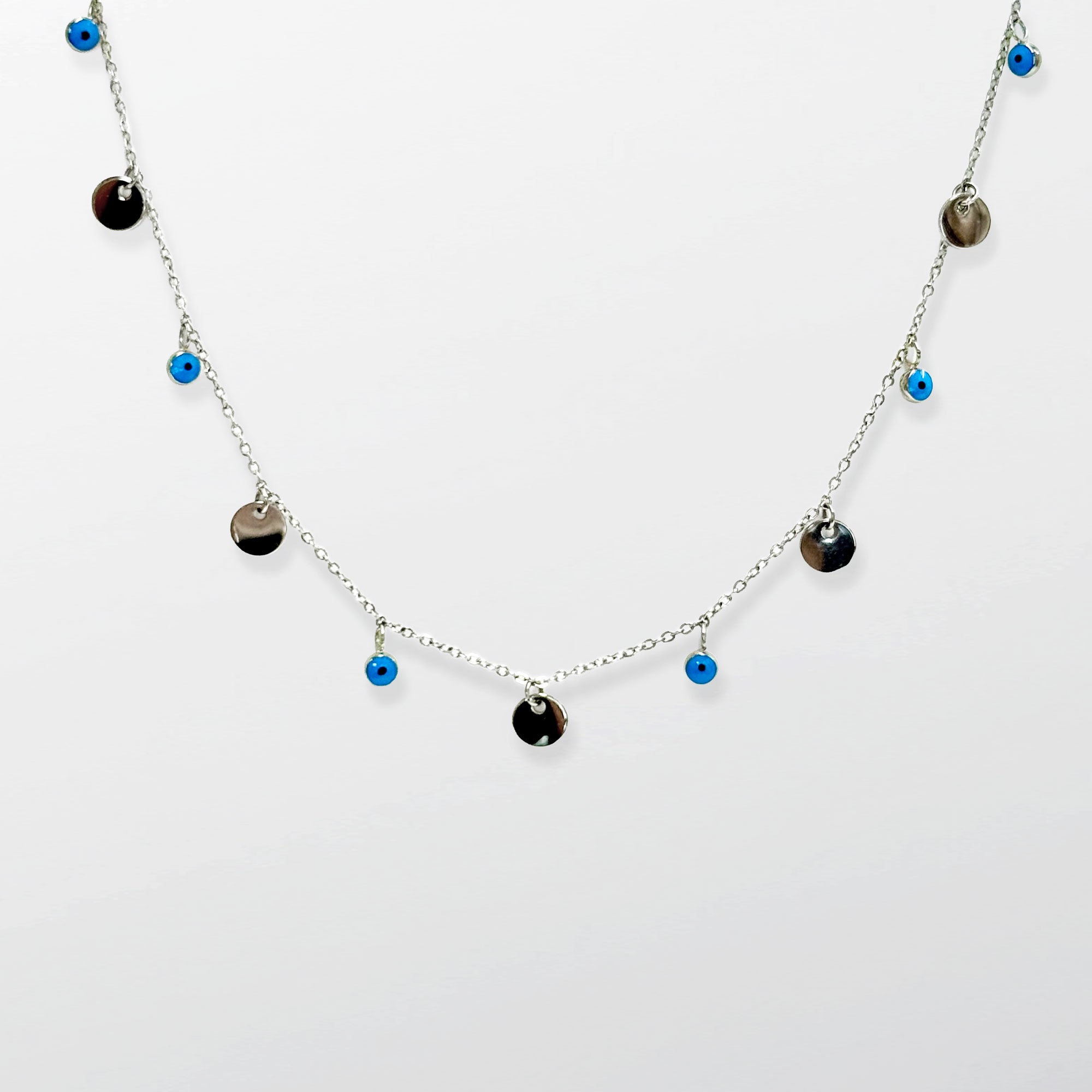 Silver Evil Eye Necklace