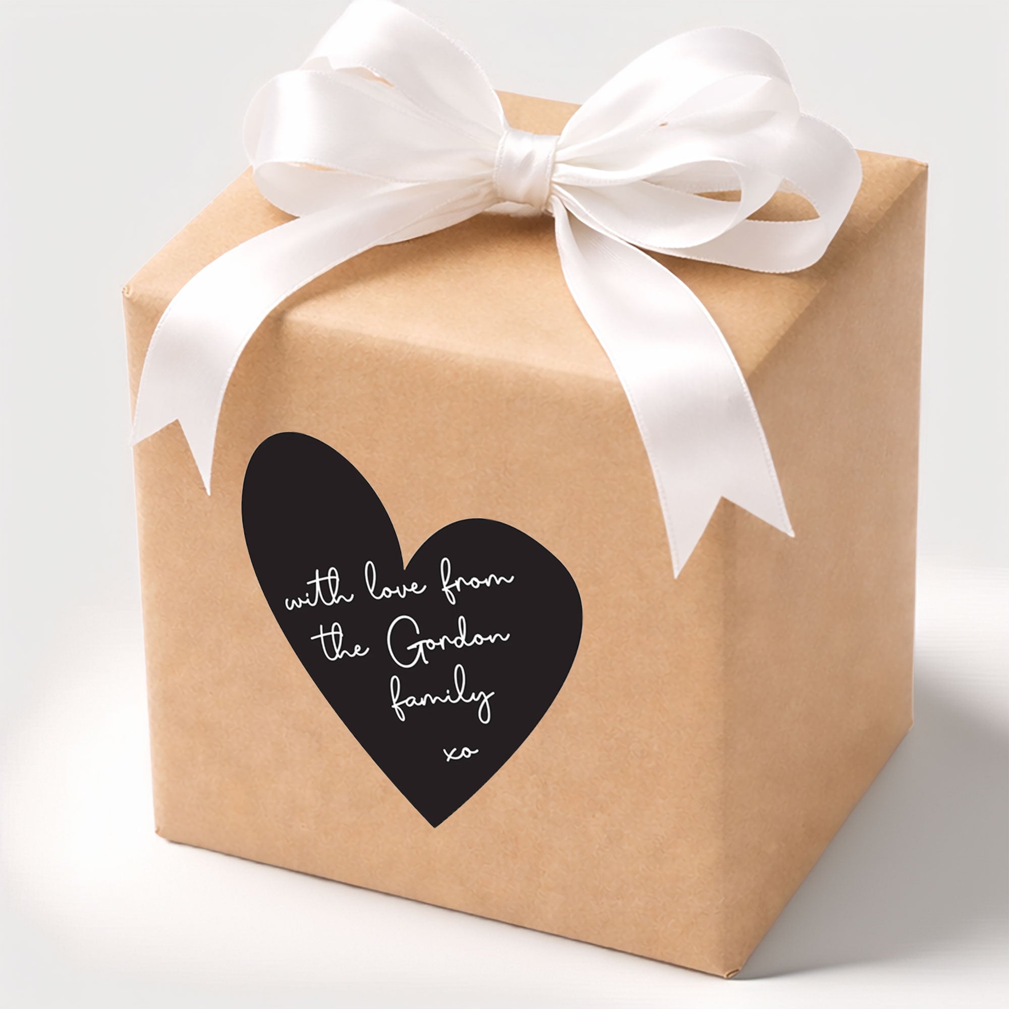 Love Heart Personalised Gift Stickers