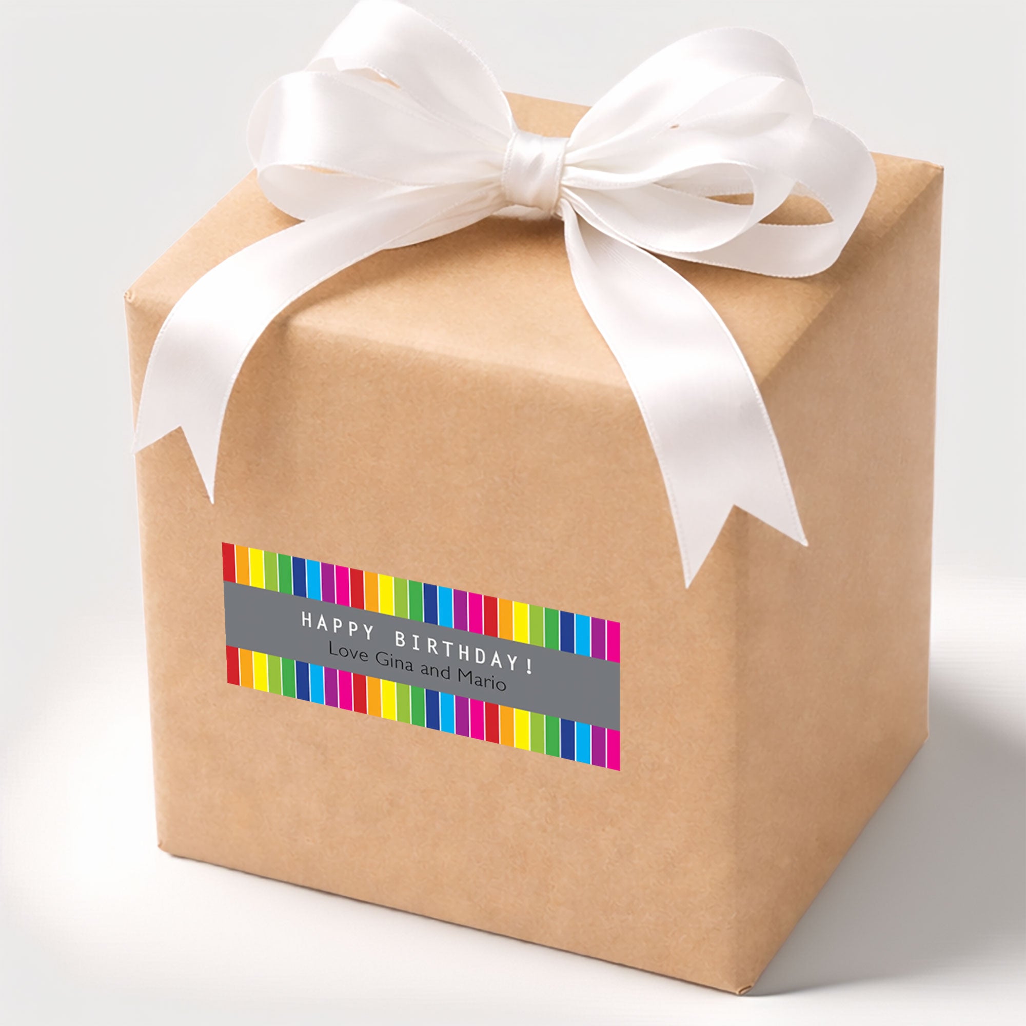 Rainbow Candy Personalised Gift Stickers