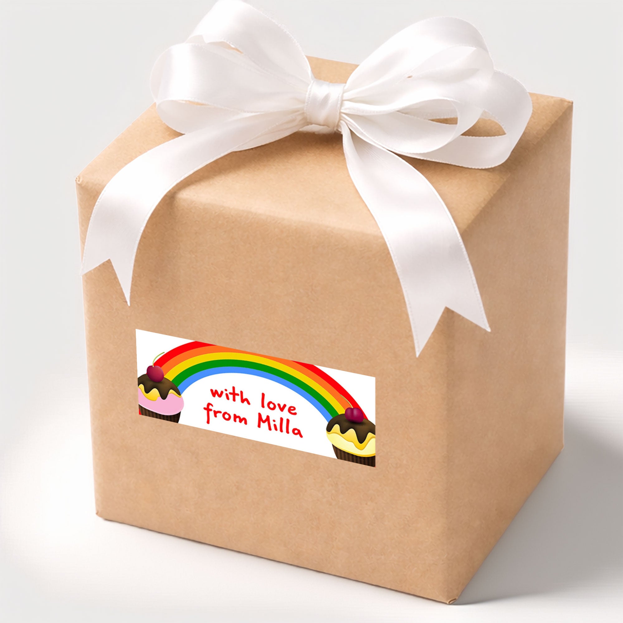 Rainbow Surprise Personalised Gift Stickers