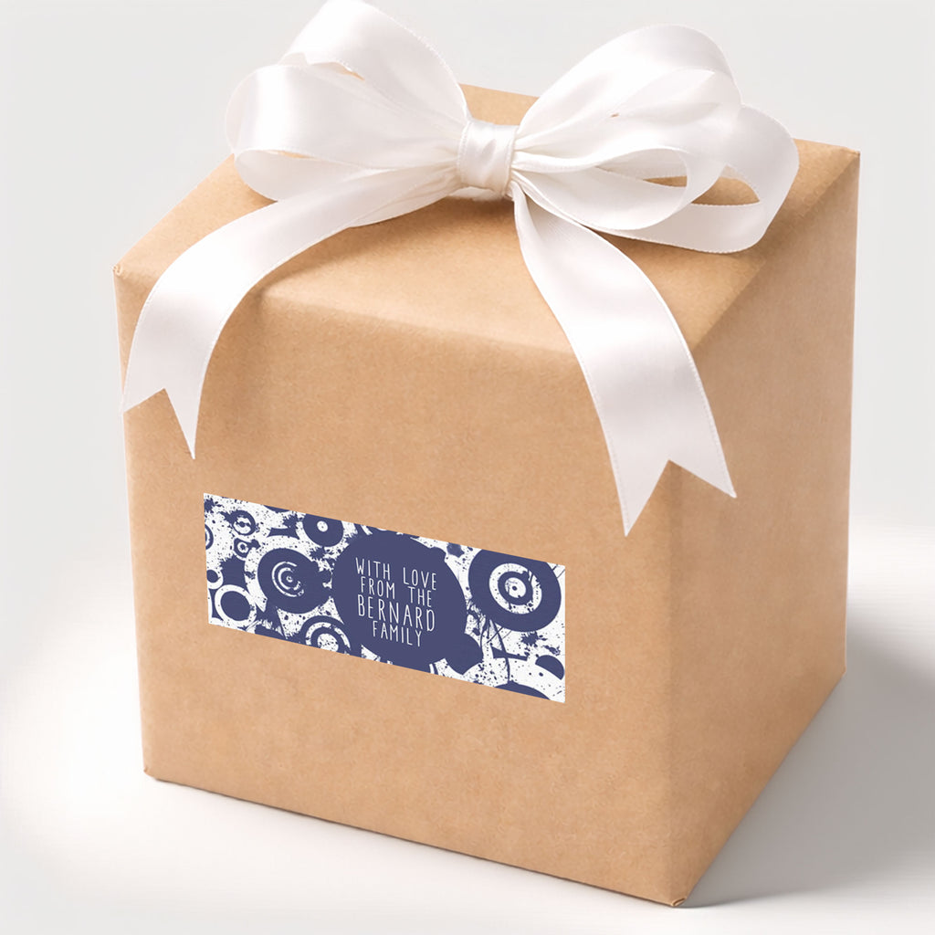Stonewashed Circles Personalised Gift Stickers
