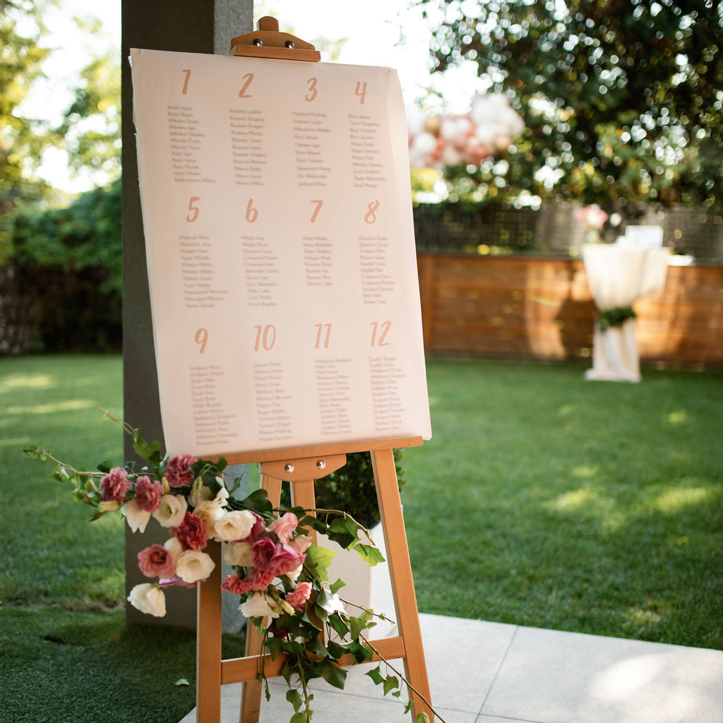 A2 Seating Chart on Foam Core