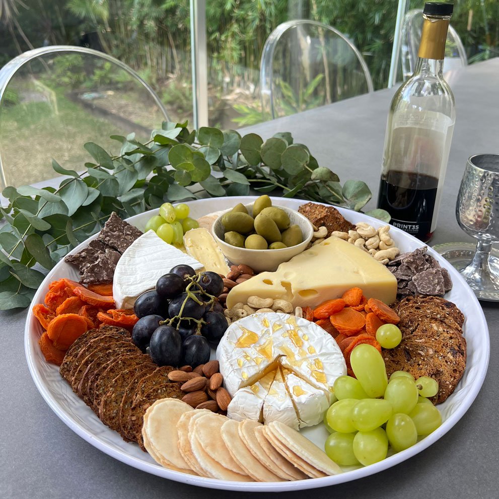 Large White Metal Platter - Print35